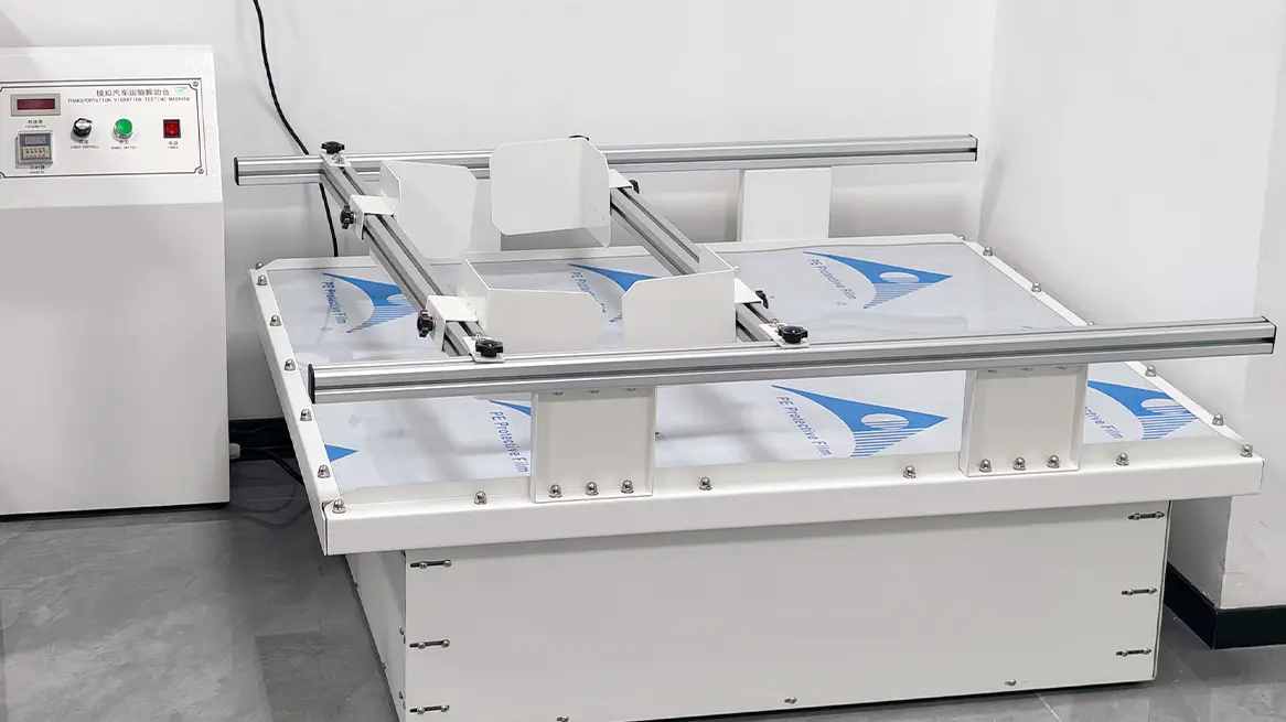 Simulated automobile transportation vibration table
