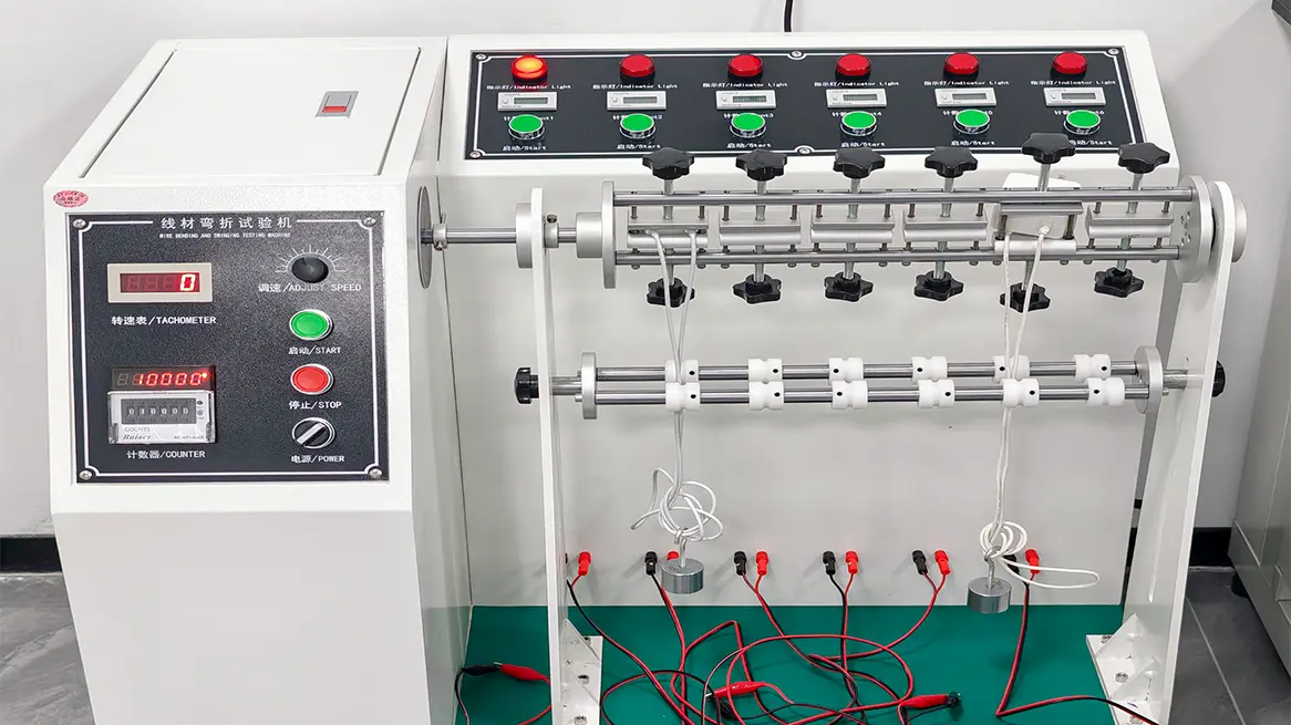 Wire bending tester for cable swing bending test
