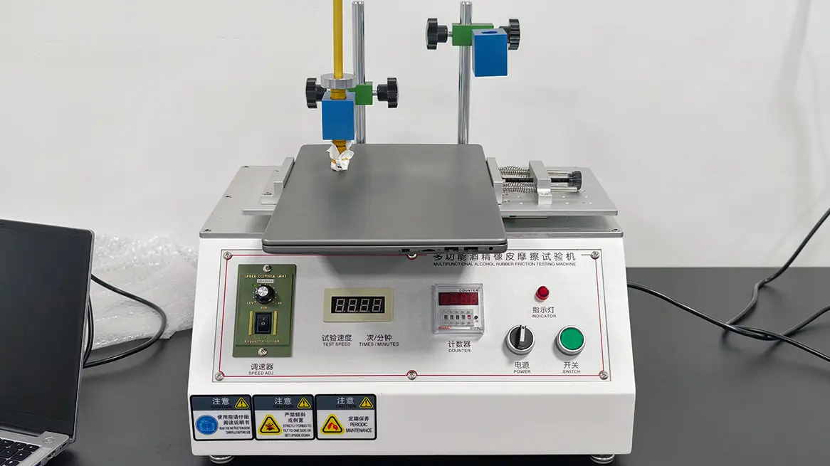 Alcohol eraser testing machine for abrasion resistance test